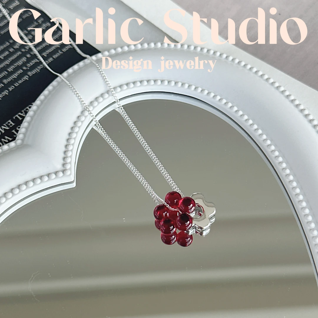 合金项链 <Garlic Studio>送你花-ins风小花项链