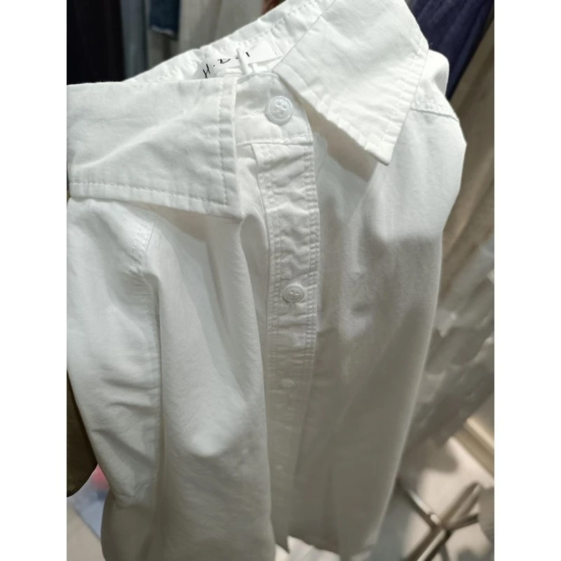 基础款百搭日系简约白衬衫内搭上衣纯棉衬衣早春开衫外套男女同款