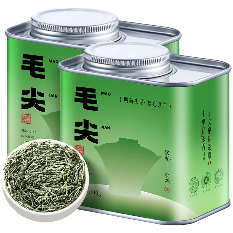 明前毛尖茶绿茶浓香型口粮茶2025新茶春茶嫩芽茶叶散罐装自己喝