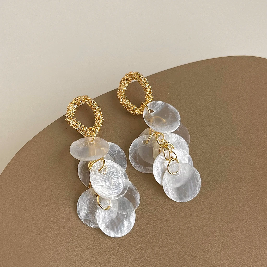 铜合金耳饰 手作款小众设计时尚轻奢高级感气质耳饰长款（C12）