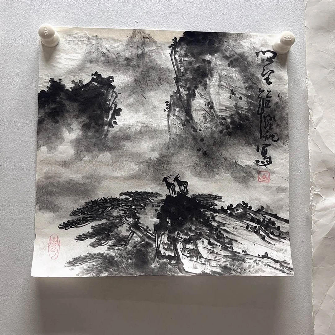 国画张登平老师作品画芯