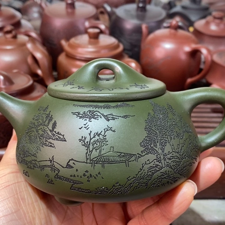 紫砂茶壶微瑕处理一把