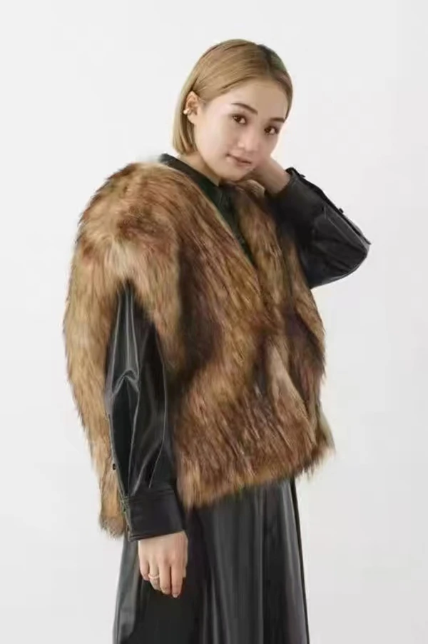 人造皮草 【朵拉外贸】人造皮草马甲背心