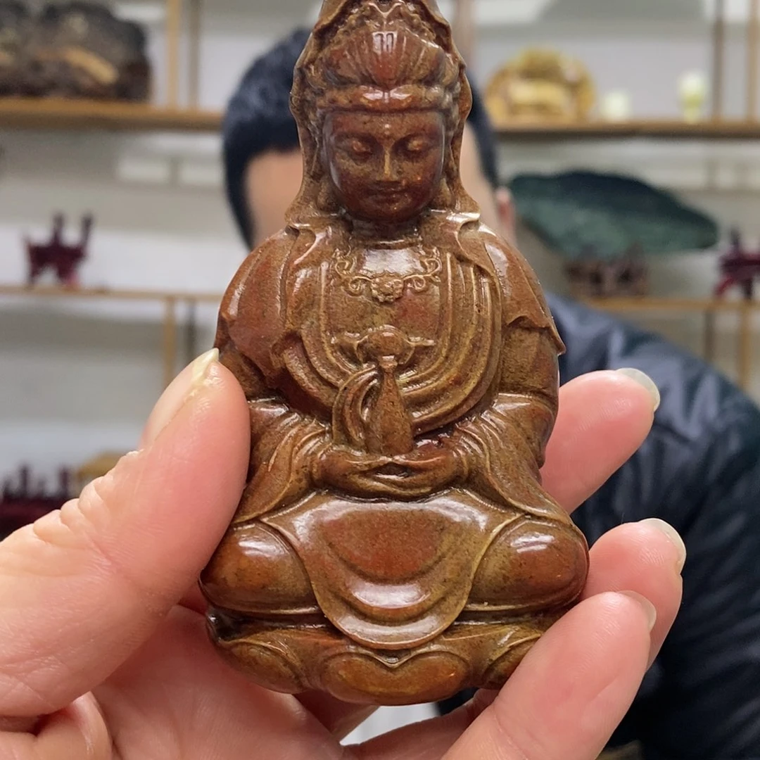 和田玉小件观音未镶嵌