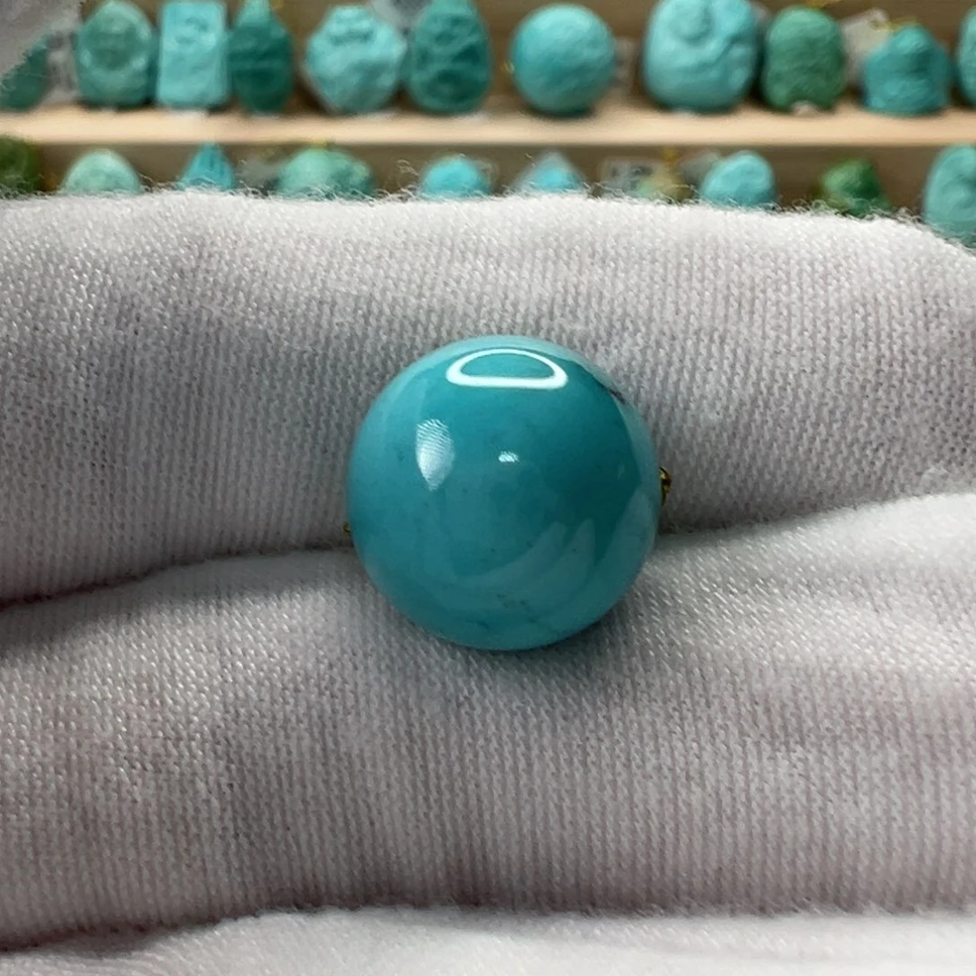 未镶嵌绿松石圆珠12.7mm