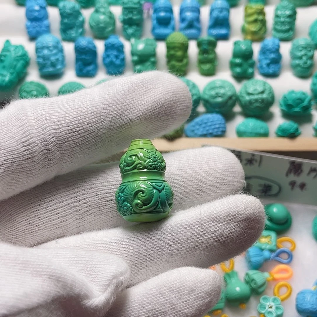 菜籽黄雕刻葫芦尺寸16.5