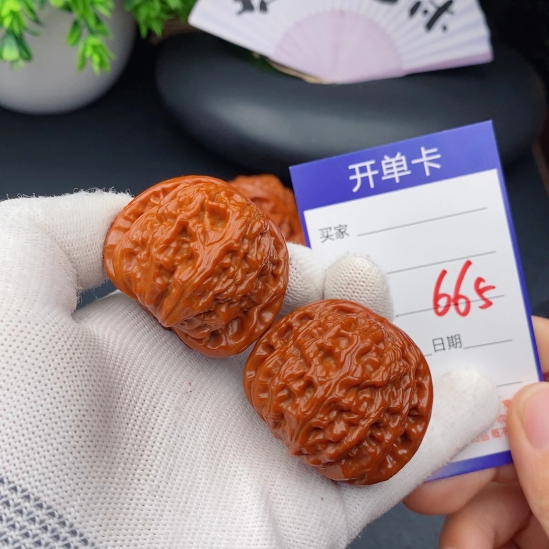 文玩核桃把件42球白665