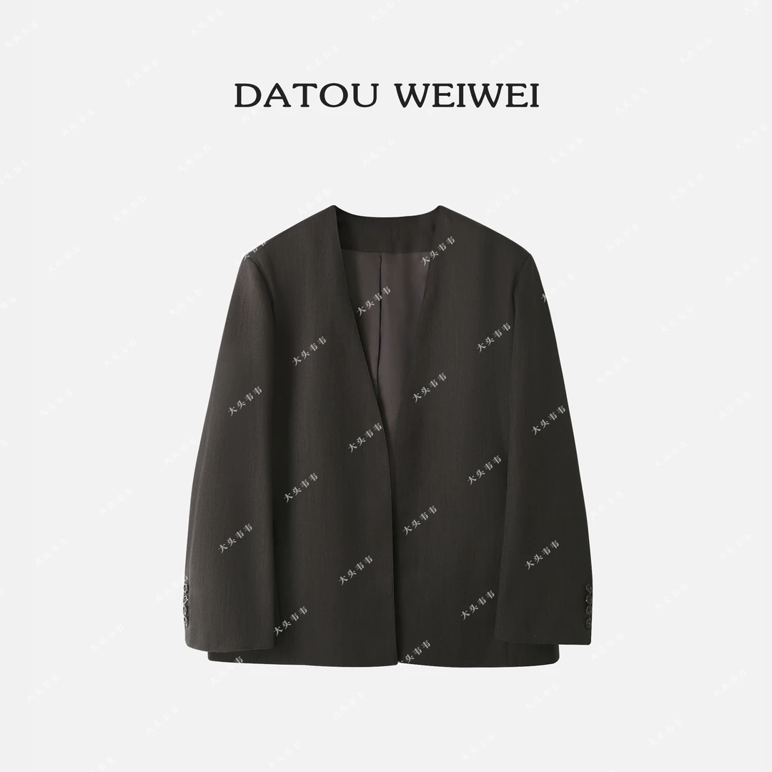 【DTWW大头韦韦】秋季无领显瘦百搭西装外套559218