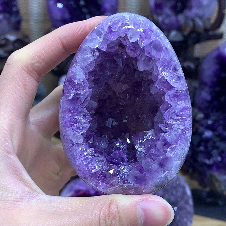 摆件紫晶未镶嵌恐龙蛋