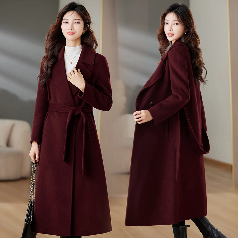 双面羊绒大衣女2025秋冬新款高级感爆款时尚气质长款羊毛呢子外套
