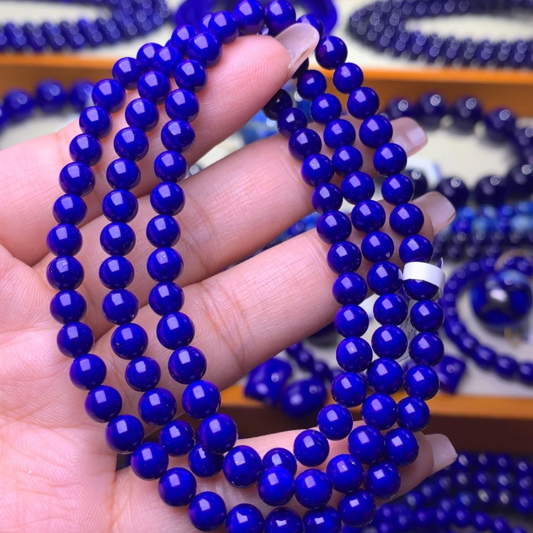 青金石未镶嵌手串5.8m