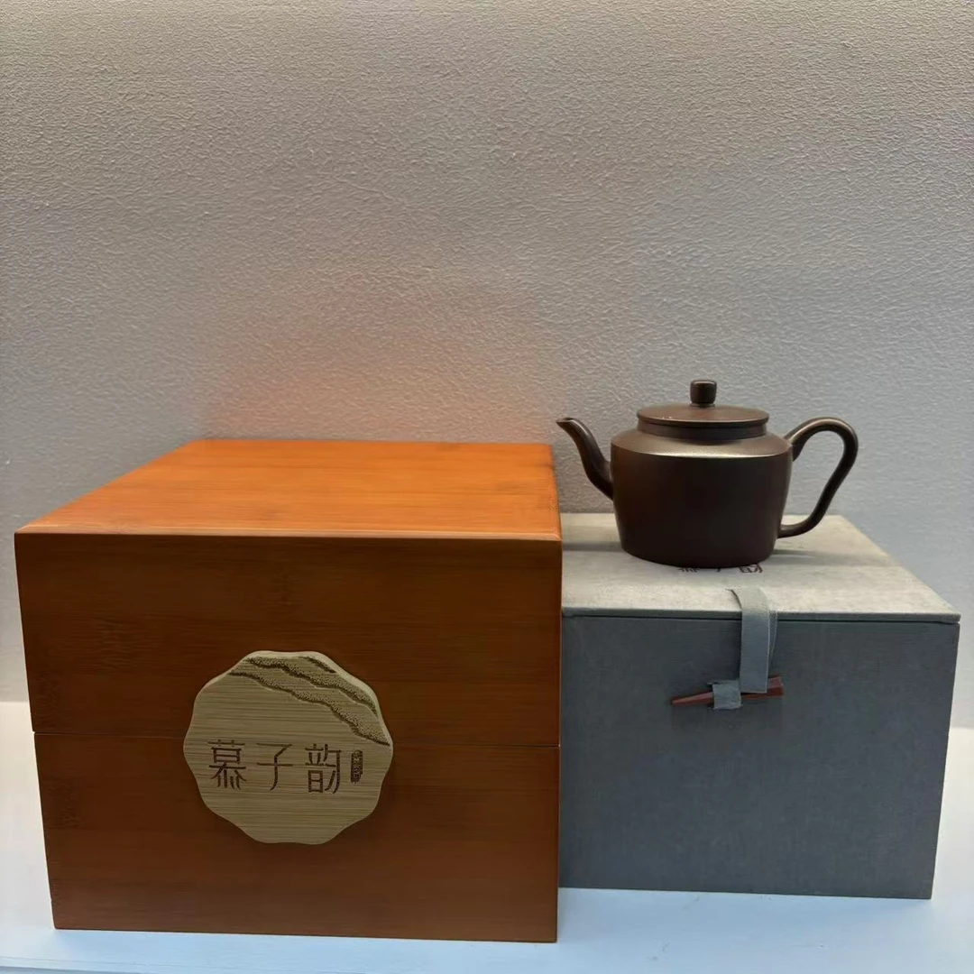慕子-文化《如意陶瓷易武正山生茶龙珠罐装》+紫泥光素器宫灯