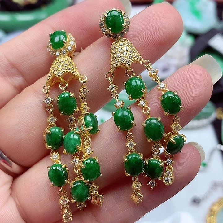 翡翠银S925镶嵌颈饰翡翠