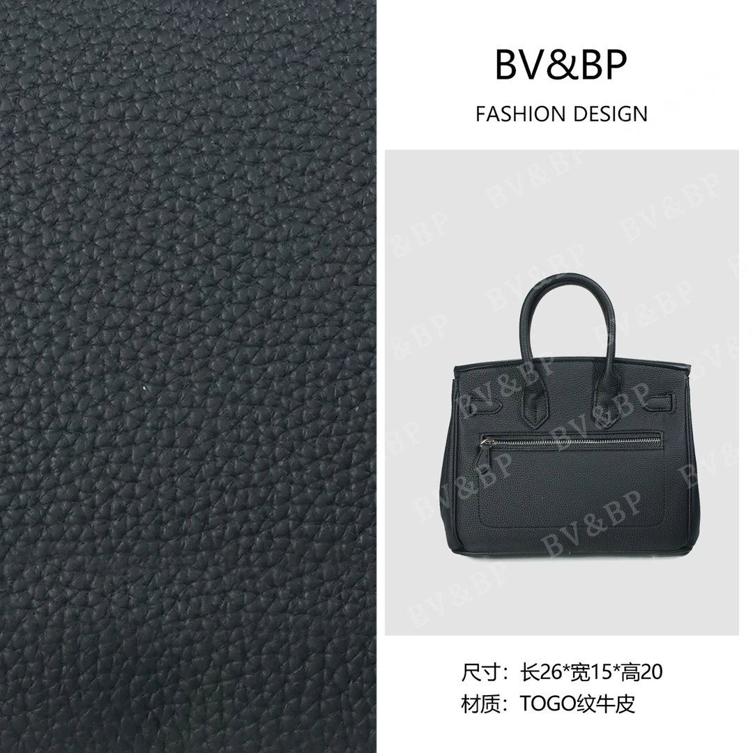 BV&BP· 原创设计 真皮高定手提单肩包  BV8112-黑色