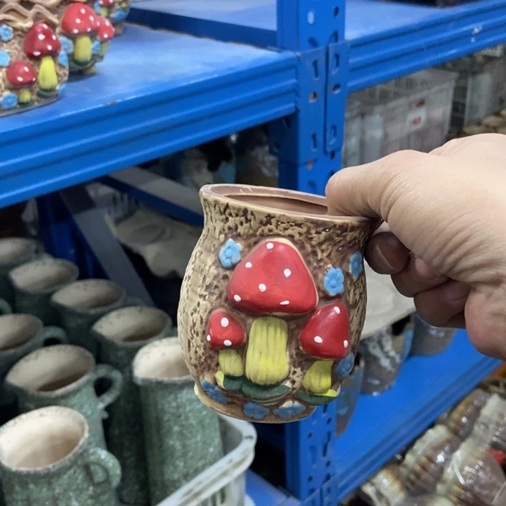 陶瓷花盆单场满9.9发7.5*9