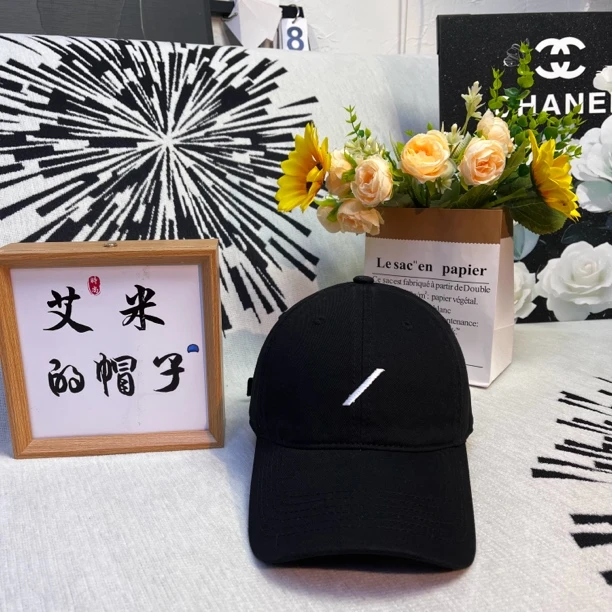 韩版休闲刺绣斜杠棒球帽子女春季新款百搭显脸小鸭舌帽简约太阳帽