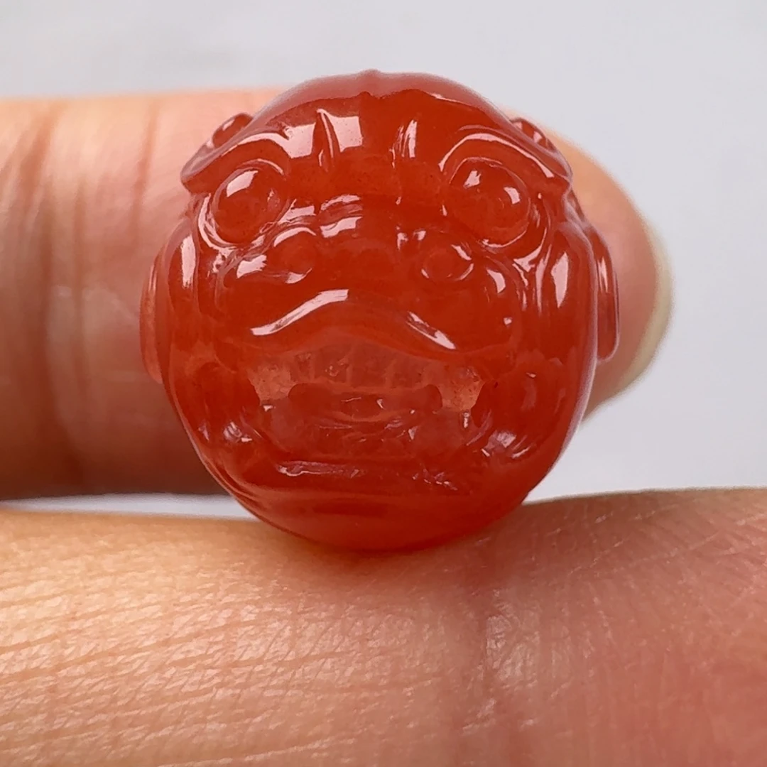 南红玛瑙未镶嵌兽珠13.3