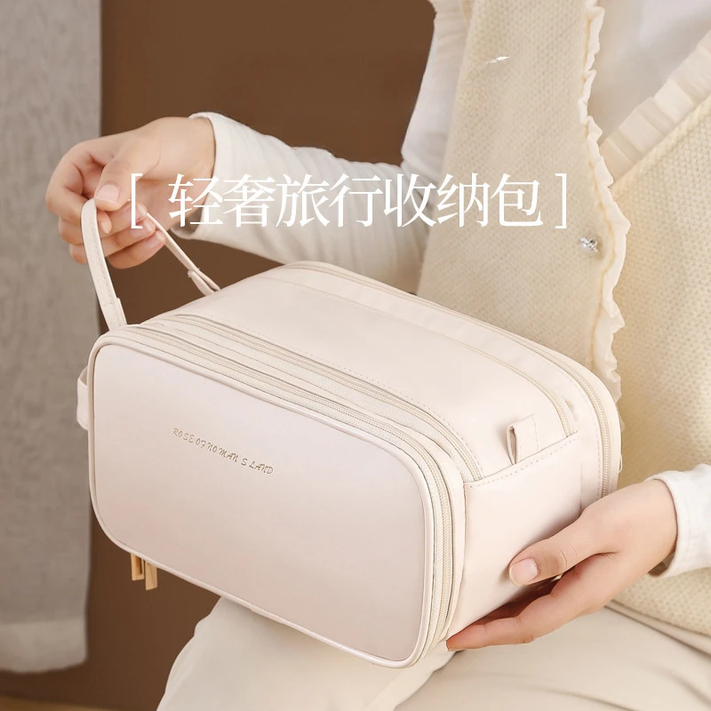 手包款宿舍高颜值化妆刷洗漱品收纳袋双拉链女大容量便携新款化妆