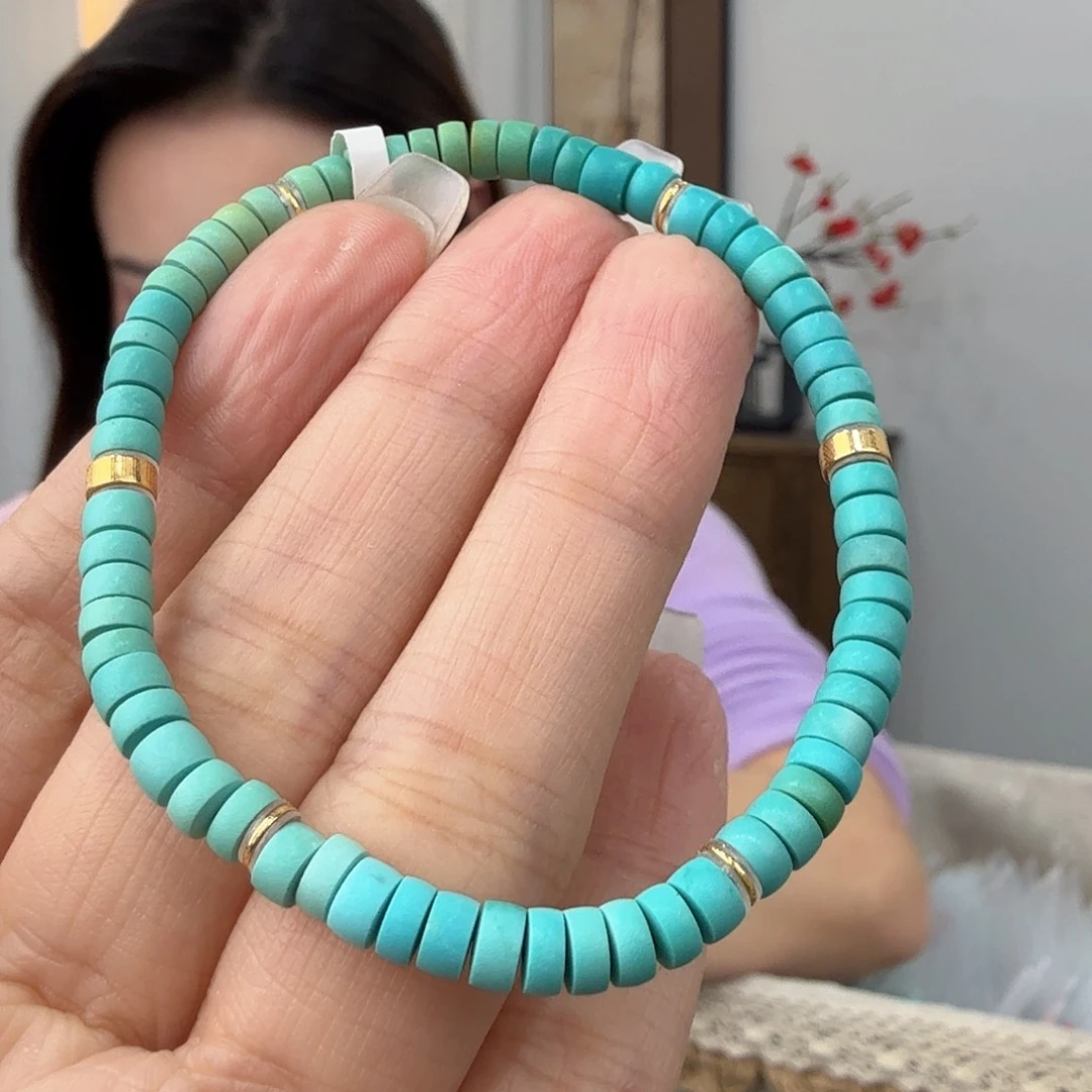 茶***茄绿松石18K金镶嵌珠宝奇石