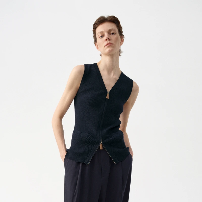 【商场同款】edition2025夏季新款棉麻合身针织开衫#EBE2CAR001