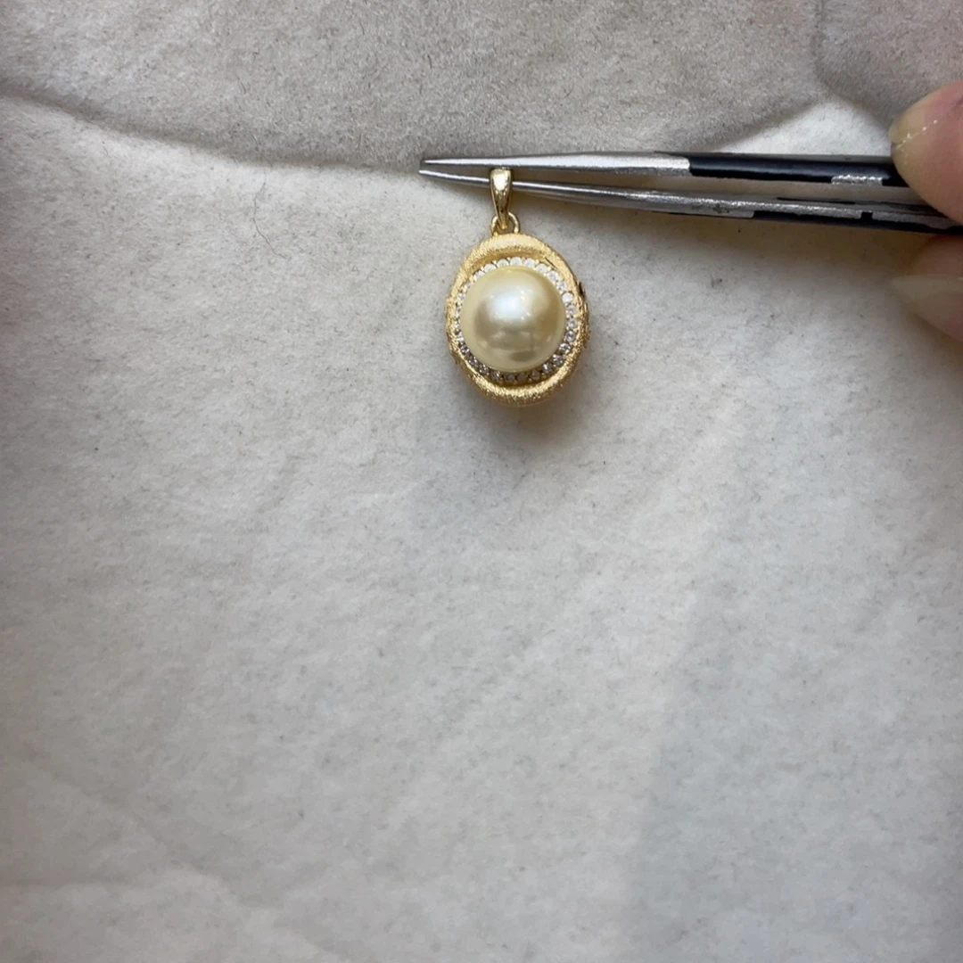 海水珍珠吊坠(不含链)银S925镶嵌
