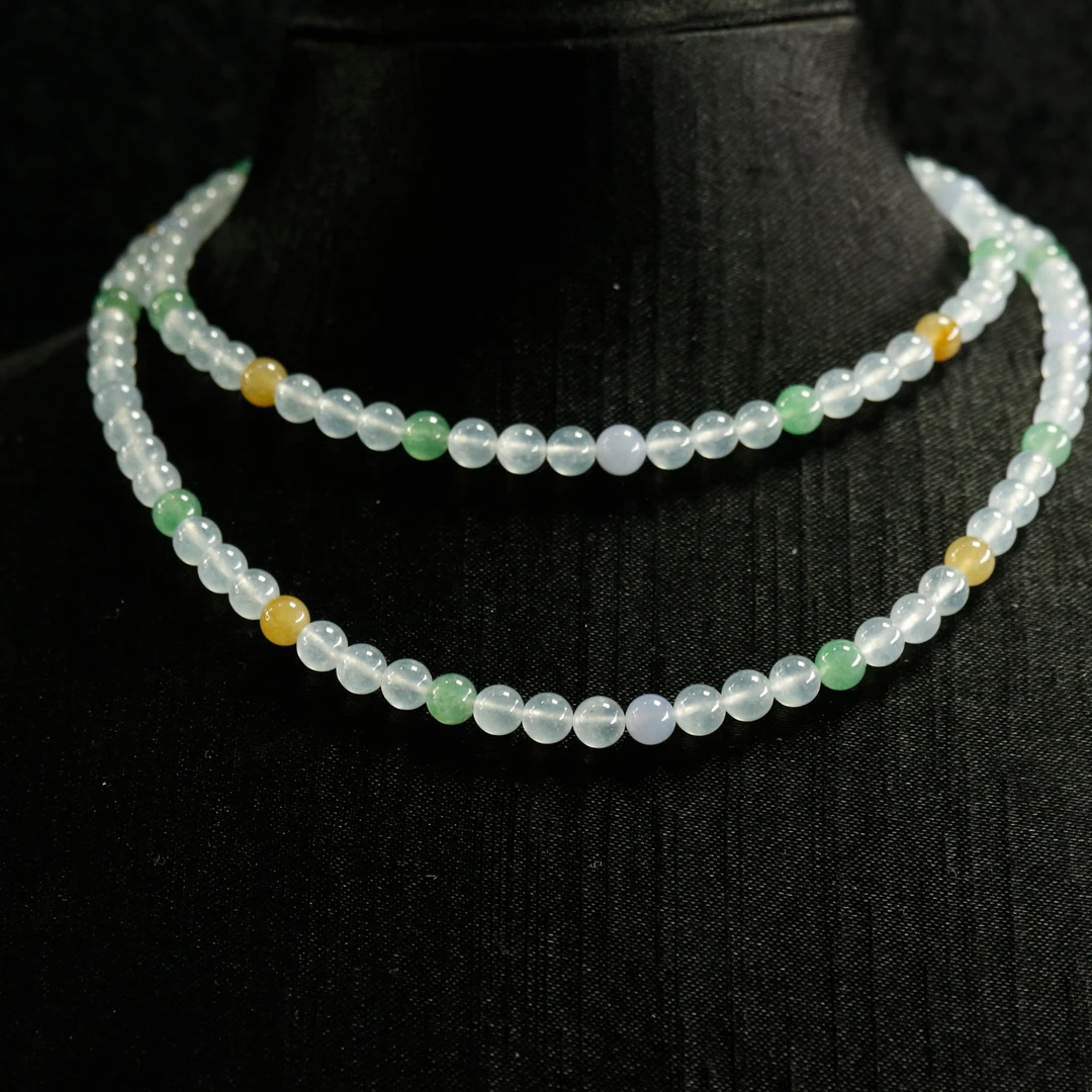 23天然缅甸A货冰玻种多宝珠链/700503/上海嘉禾拍卖