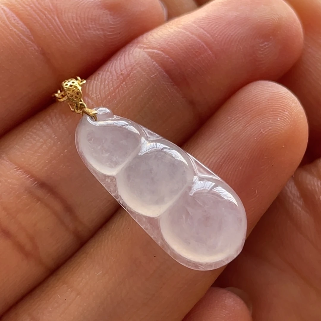 翡翠颈饰未镶嵌福豆