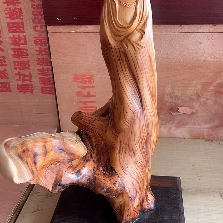 柏木布****条太行崖柏手把摆件