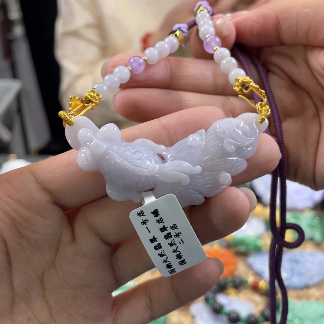 翡翠颈饰未镶嵌代编织
