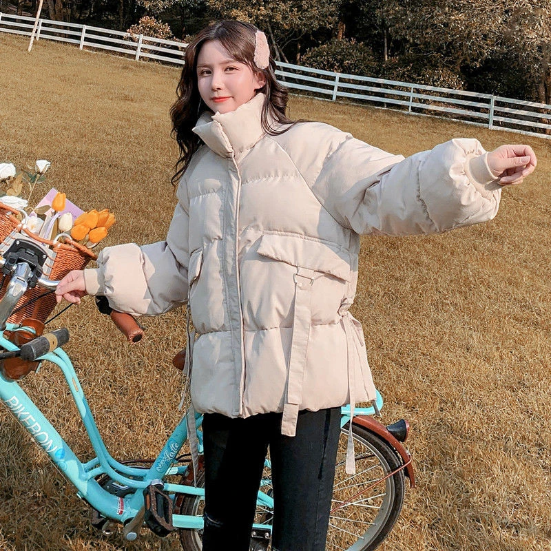 2025年冬季新款韩版宽松大码立领棉服加厚保暖棉衣女外套