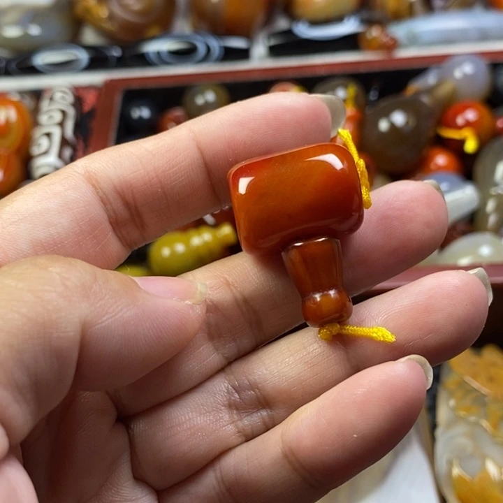 玛瑙/玉髓未镶嵌珠宝半成品16.5mm缠丝三通