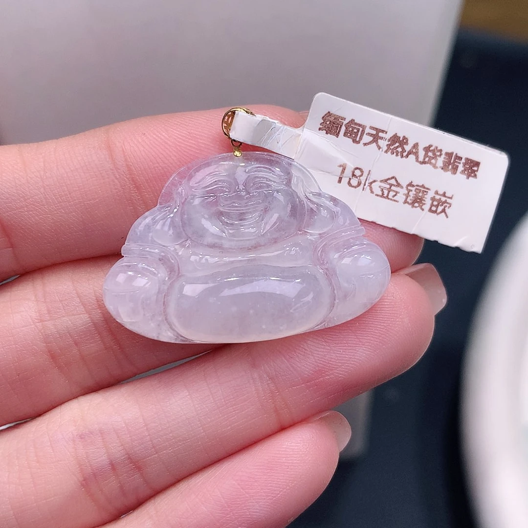 颈饰18K金镶嵌翡翠福利