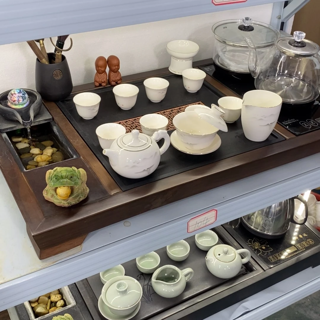 流水茶盘茶具套装家用