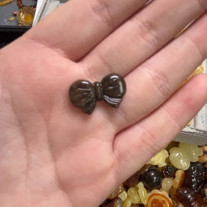 琥珀颈饰未镶嵌天然蜜蜡配件