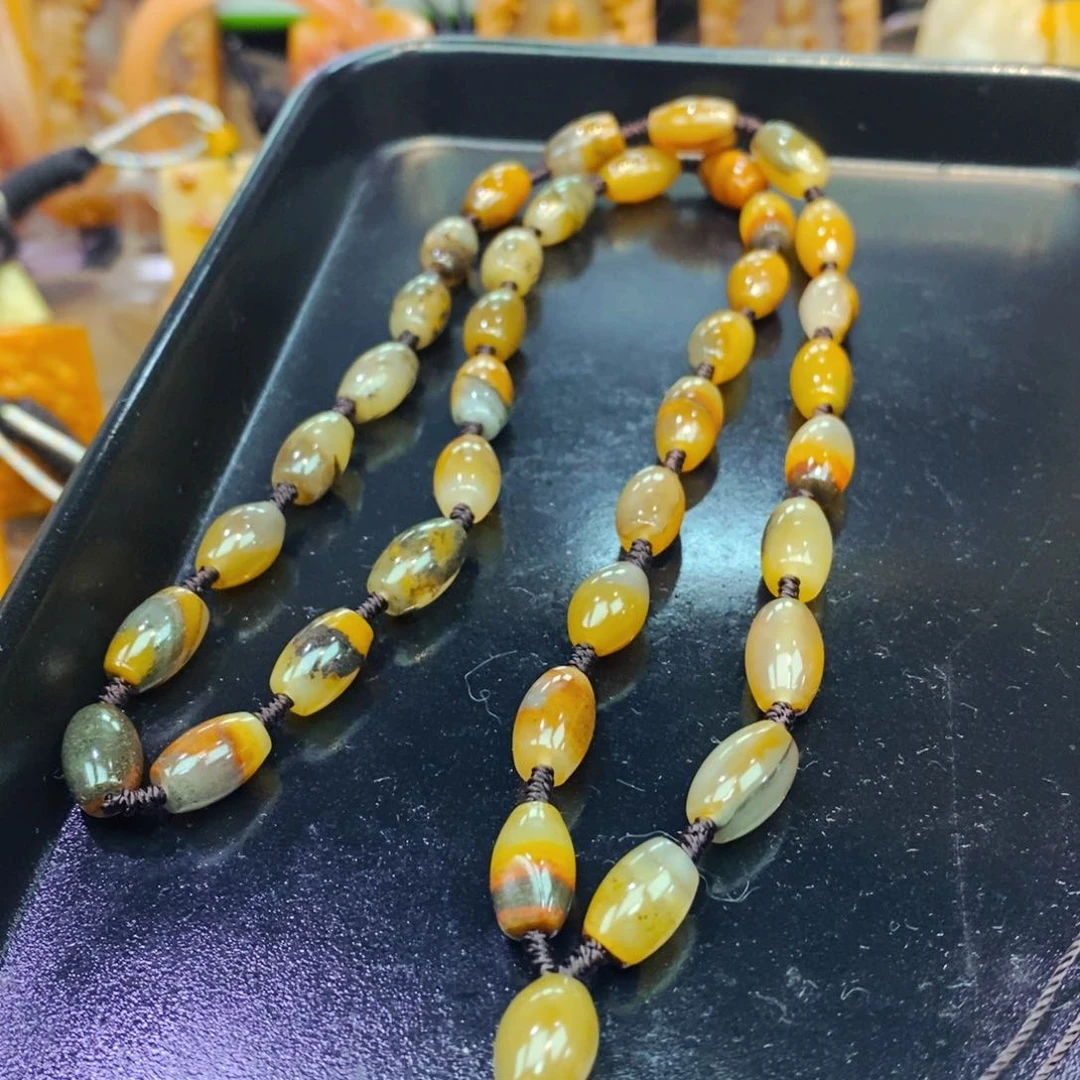 未镶嵌石英质玉（黄龙玉）吊坠(不含链)