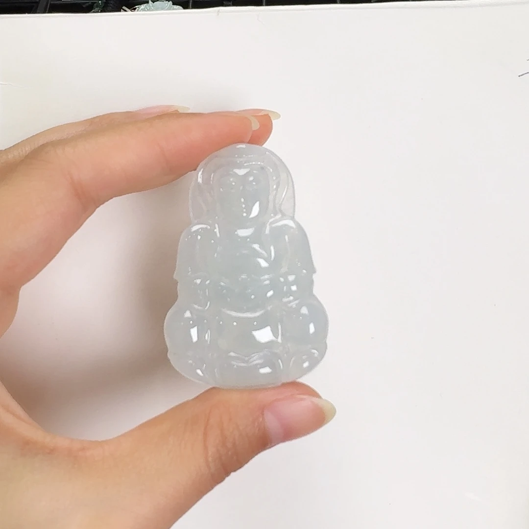 翡翠颈饰未镶嵌观音吊坠