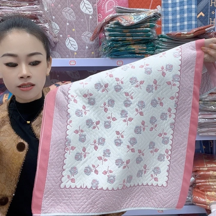 棉粉色小玫瑰花棉