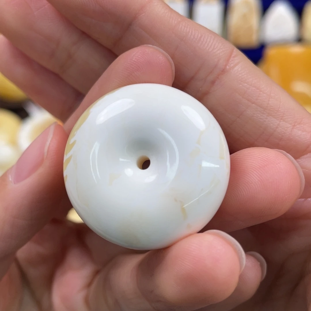 蜜蜡裸石未镶嵌琥珀蜜蜡平安扣吊坠