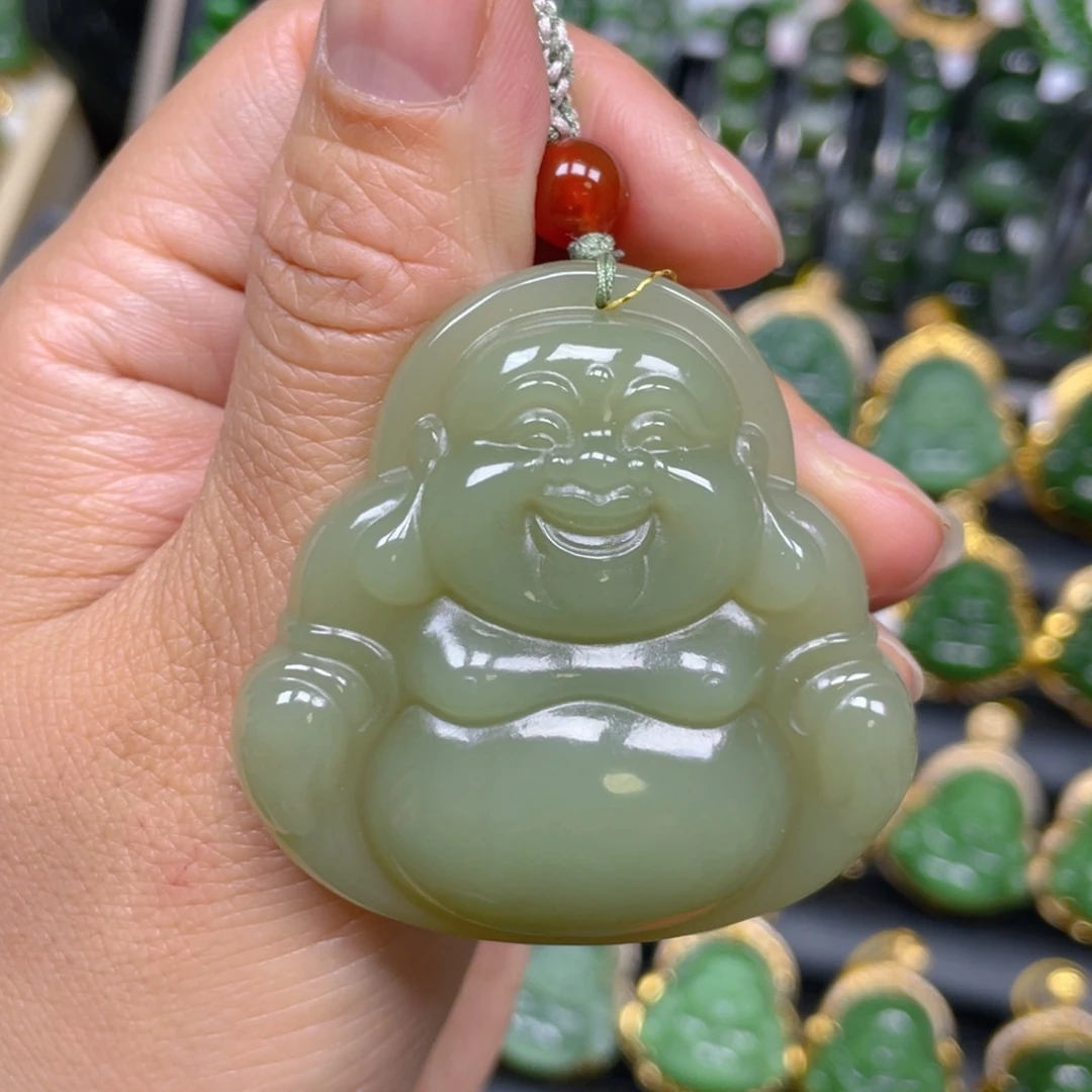 和田玉（青玉）吊坠(不含链)未镶嵌