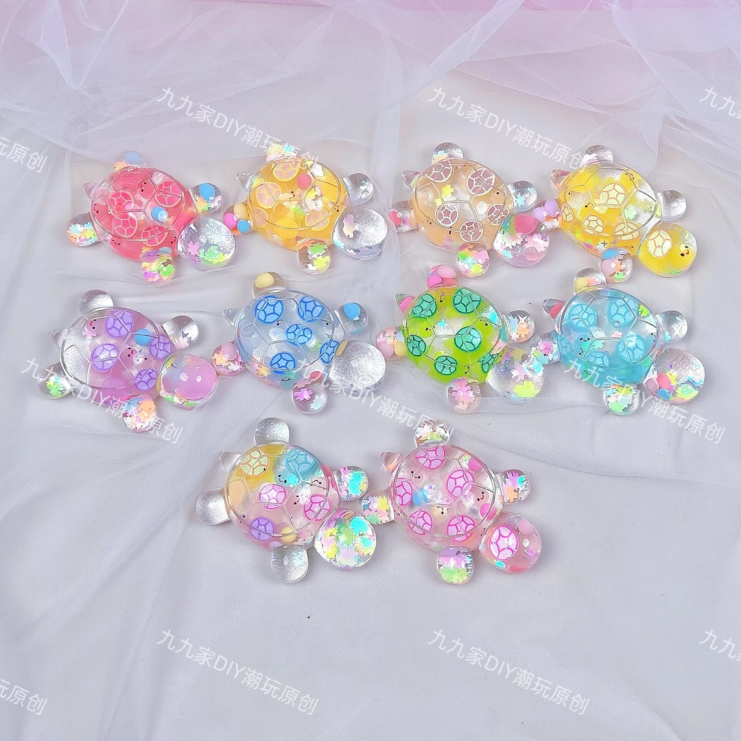 新款【流沙夜光崽崽龟个人单】九九直播拆DIY对对碰摆件小乌龟玩具