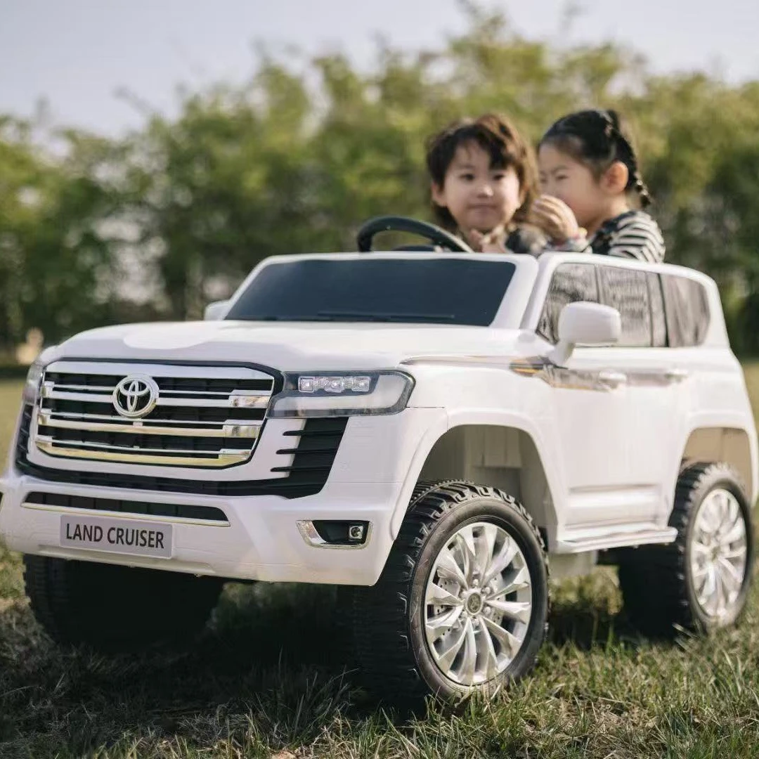 儿童电动汽车丰田酷路泽越野车四轮驱遥控男女孩宝宝玩具车可坐人
