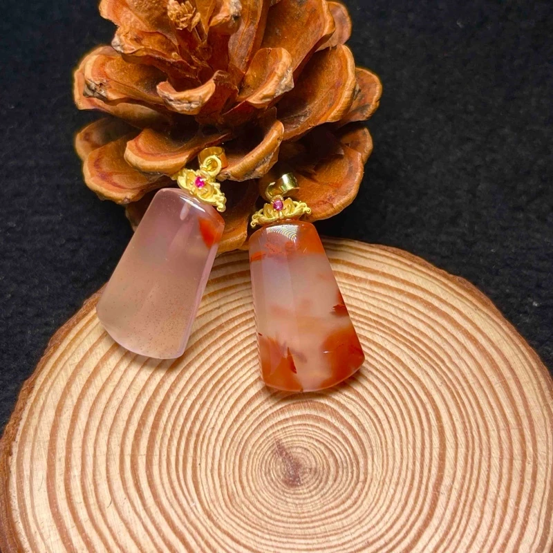 【小魏总珠宝】S925冰飘南红吊坠-23*5mm【多样性发一】