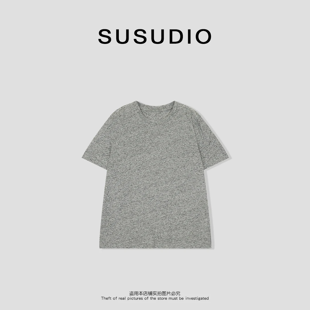 SUSUDIO 亚麻韩版透气软糯宽松显瘦短袖T恤10186