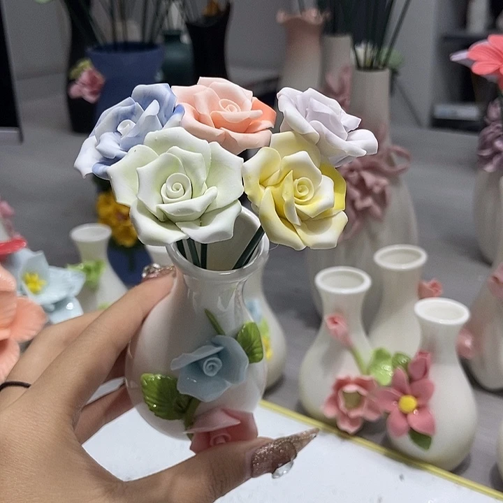 陶瓷纯手工捏花设计