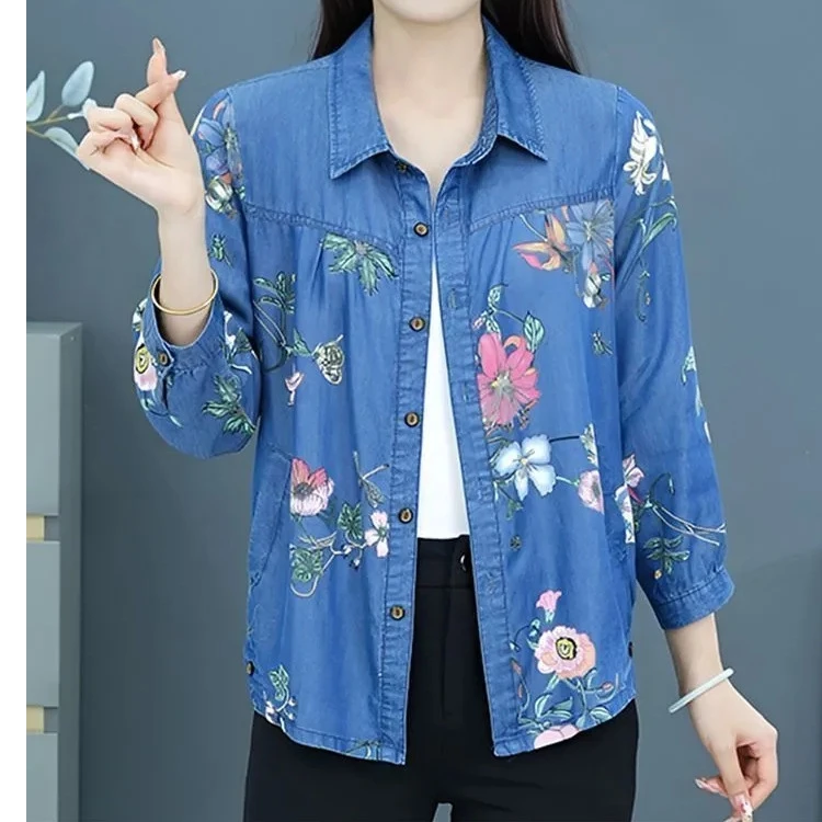 (BB26)2025秋季新款短外套女时尚百搭妈妈装显瘦外搭上衣女