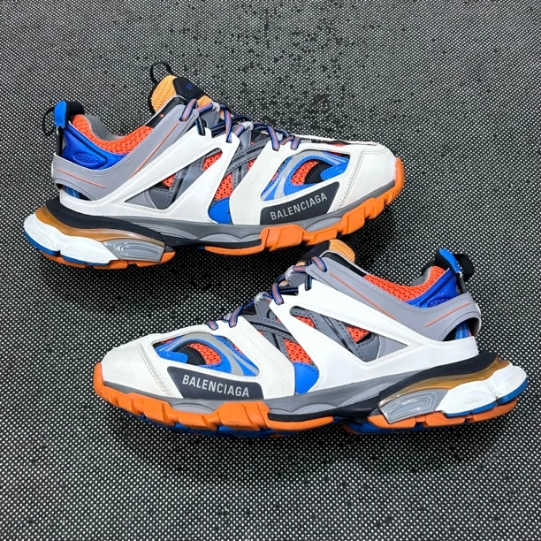 95新 Balenciaga/巴黎世家 41码 track 白蓝橙 无盒 复古老爹鞋