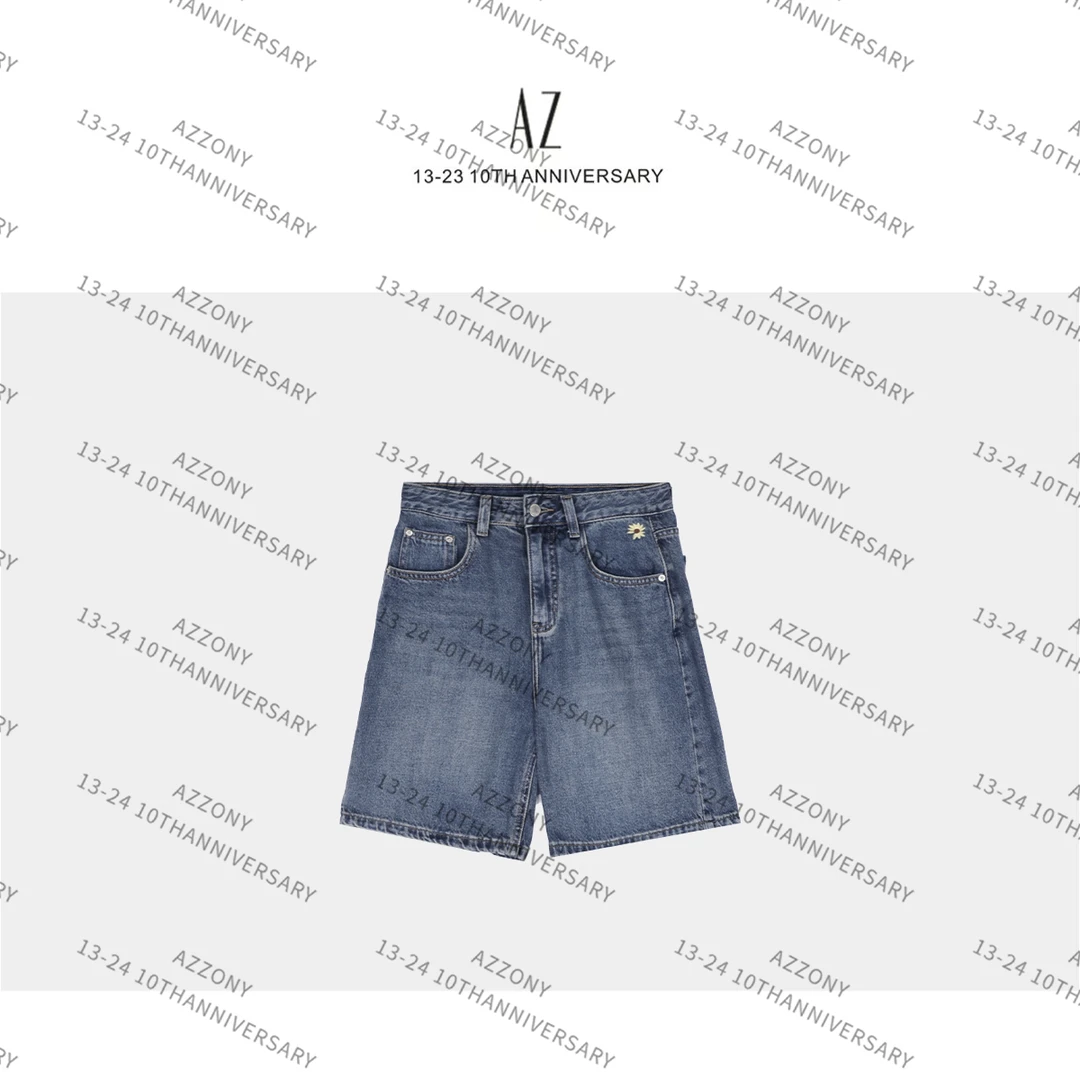 AZ-XJ 小雏菊牛仔短裤 2025夏款NEW