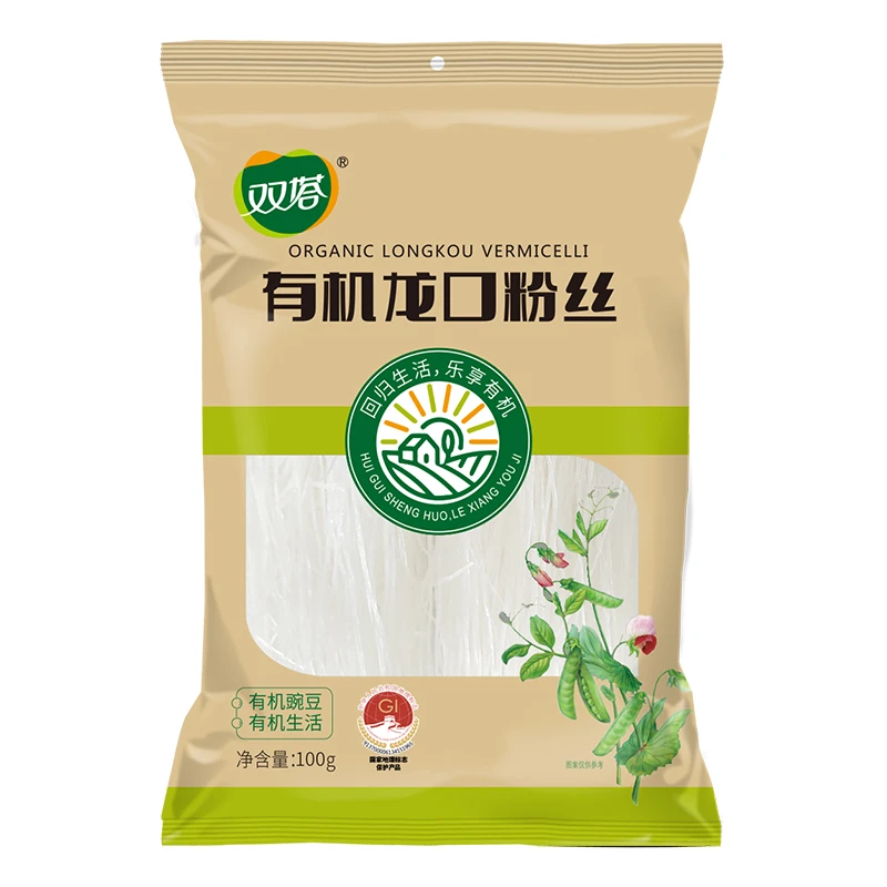 双塔 有机龙口粉丝100g/袋*3袋组合装（视频链接）