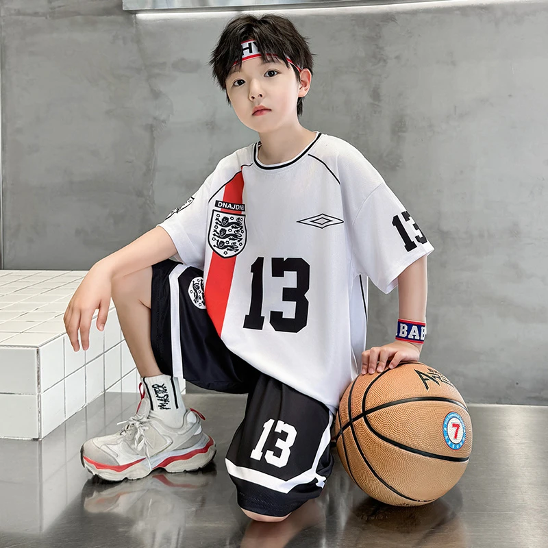 儿童装男童夏季篮球服套装中大童男孩运动薄款速干衣13号哈登球衣