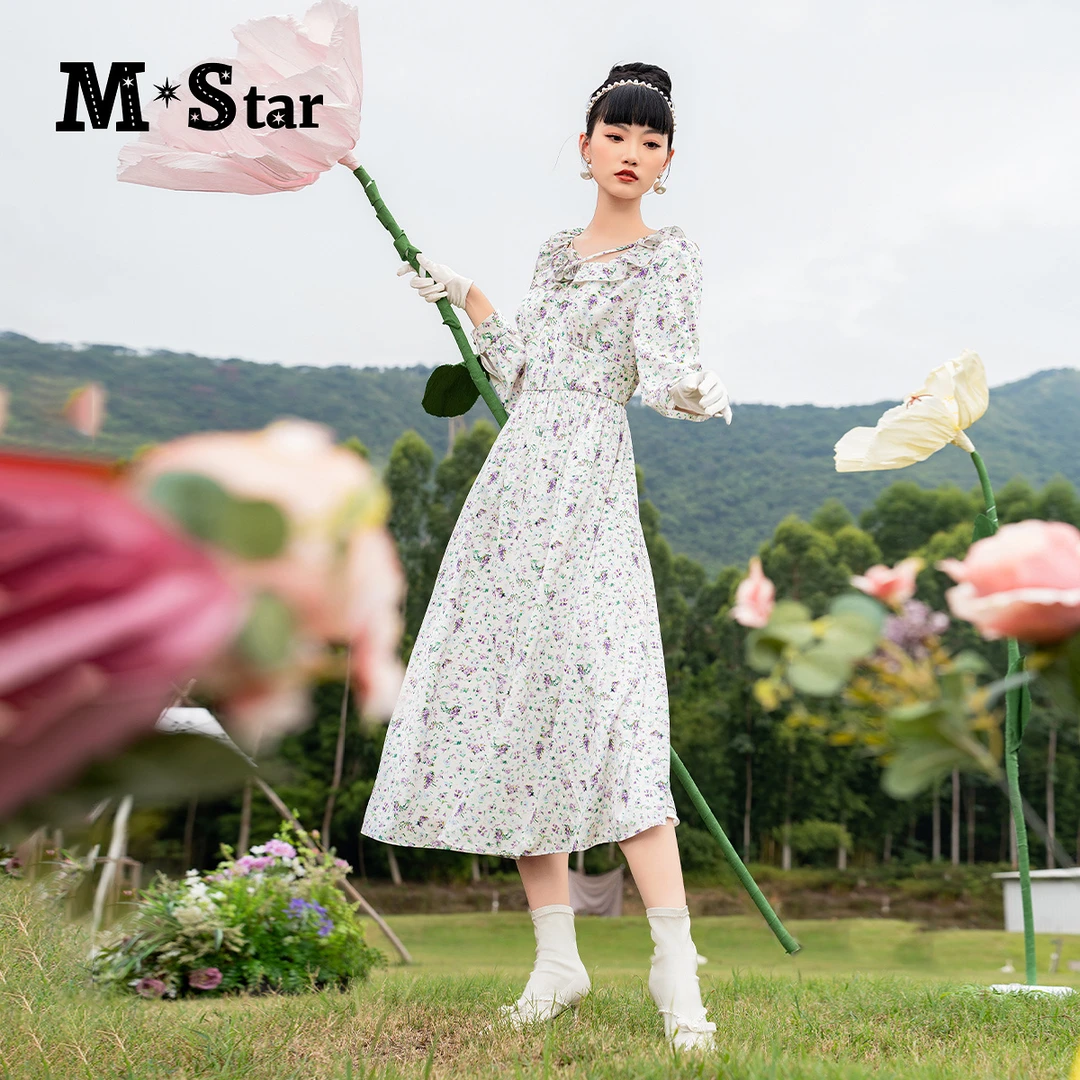 【程钱钱】M-Star气质碎花连衣裙SFEL112645